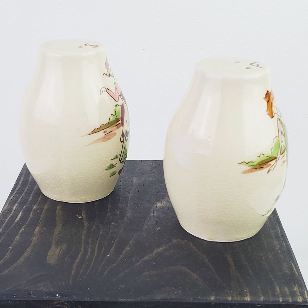 Vintage Relco Japan Dancing Farmers Salt & Pepper Shakers - Picture 2 of 8